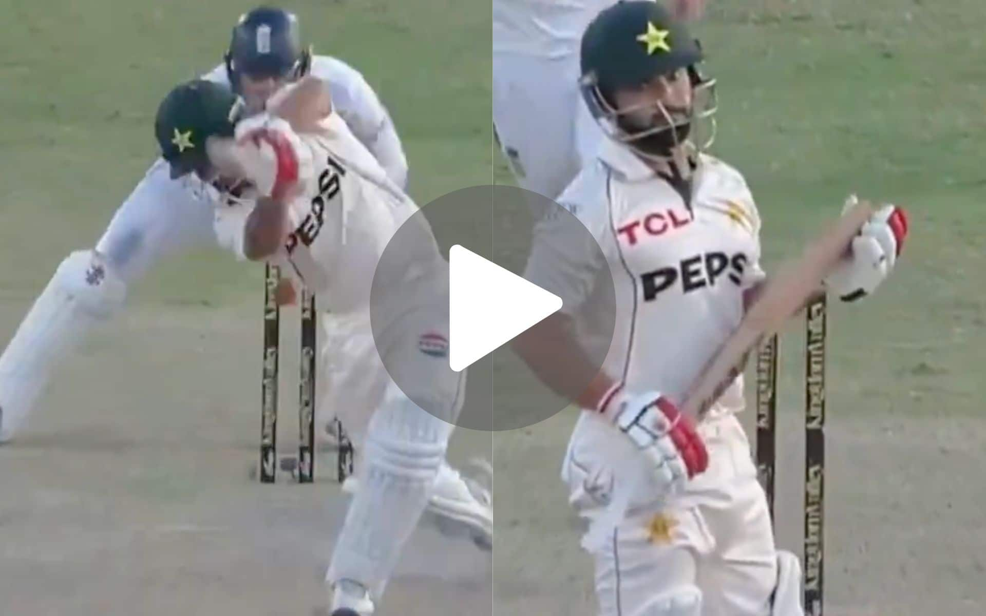 [Watch] Kamran Ghulam Gets Knocked Over By Shoaib Bashir After Turning Heads With Debut Century
